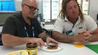 Trying Vegemite for the first time