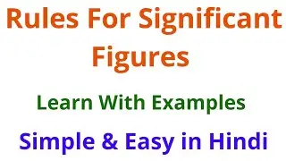 Significant Figures - Easy & Simple Rules [Hindi]