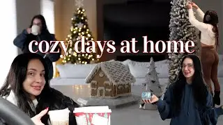 VLOGMAS | cooking dinner, wrapping gifts, meetings, tasting starbucks orders, gingerbread house