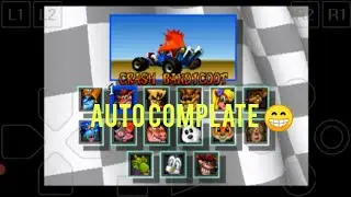 CTR : Crash Team Racing (PSX Ps1) Cheat Code Complete character with ePSXe emulator