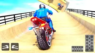 Police Bike Stunt Games Mega Ramp Stunts Game Motobike Driver - Android Gameplay