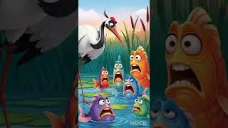 बगुला और मछलियां । Crane and fishes #story #hindi #cartoon #animation #kidsstory