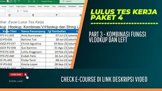 LATIHAN TES KERJA | PAKET 4 | PART 3 - KOMBINASI FUNGSI VLOOKUP DAN LEFT