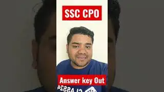 SSC CPO Answer Key Out #ssccpo #ssccpoanswerkey #cpoanswerkey #ssccgl #shorts #ssc #sscgd