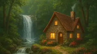 Healing your heart, relax, sleep, meditation, peaceful with waterfall and happy birds' sound.#clam