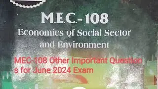 MEC-108 #Other Important Questions for June 2025 Exam