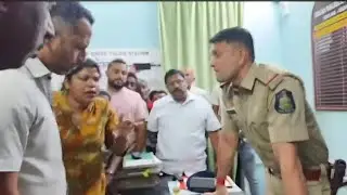 PEOPLE GATHERED IN COLVA TO OPPOSE THE PHYSICAL ATTACK ON FISHERMAN BY MIGRANT BUILDER 
