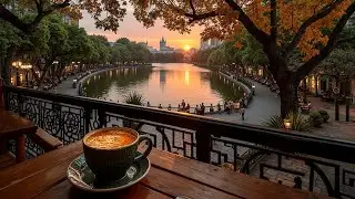 Утренний Кофе и Релакс ☕ Джаз Музыка для Отдыха и Учёбы ~ Виды на Закатное Озеро
