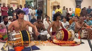 Sydney Murugan Temple-Thaipusam- Thavil Thani Avarthanam performed by Sivaharan and Vipoornan