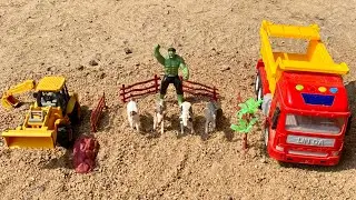 Hulk Saves Hungry Animals with JCB | Cow & Elephant Rescue 😥