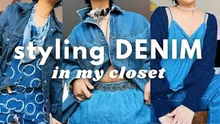 Realistic DITL - Styling Denim Trends in my closet 2023