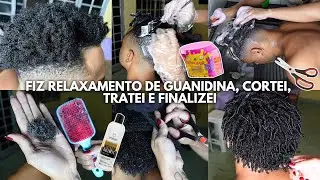 COMO RELAXAR O CABELO COM GUANIDINA APLICAÇÃO EM CABELO CRESPO 4C VIRGEM + TRATAMENTO E FINALIZAÇÃO