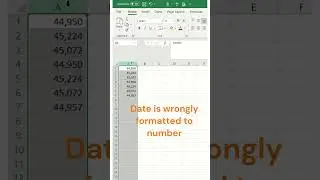 Excel Shortcut CTRL SHIFT # . #trendingshorts #ytshorts