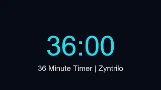 36 Dakika Saya&ccedil; &ndash; 36 Minute Countdown Timer | Zyntrilo