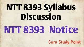NTT 8393 Syllabus discussion & Notice