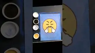 Fuming Emoji Sand Art | Satisfying Sand Painting ASMR