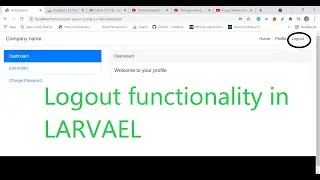 11- Logout functionality in Laravel