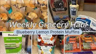 NEW FOOD FINDS! Weekly Grocery Haul 🛒 | Blueberry Lemon Protein Muffins | Grocery Outlet & Walmart
