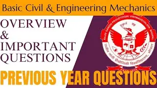 Overview of PYQ of Basic Civil & Engineering Mechanics | Important Questions | By Nadish Pandey