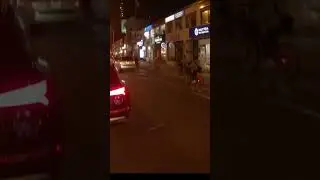 Block bike lane cyclist Dashcam Bloor St W Toronto Canada