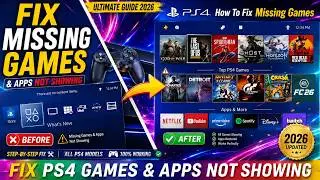 How to Fix missing PS4 games and apps 2026