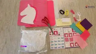 Unicorn Pillows Crafts for Girls & Boys - Easy Beginner Sewing Kit for Kids with Lights