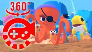 360&deg; Video - Baby Shark MEGA fight with Octopus