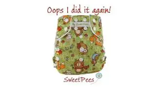 SweetPees Forest Friends Cloth Diapers with Free Large Zorb II Prefold Organic Cotton Insert