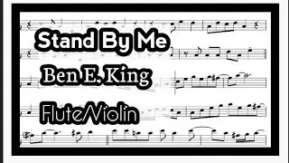 Stand By Me Flute Violin Sheet Music Backing Track Play Along Partitura