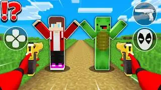 JJ and Mikey but How to Play DEADPOOL CHALLENGE in Minecraft Maizen Animation