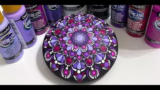 Creating a Dot Mandala on a molded art stone - 380