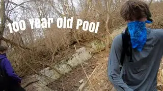 I found a old abandoned pool in the woods&hellip;(100 years old)