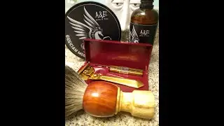 Shave Video  # 308 Schick Type D Injector, Ariana & Evans Grecian Horse Set