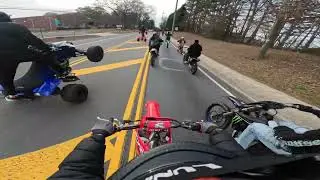 CRF250R RIDE AROUND EAST ATLANTA (INSANE WHEELIES 🫣) (ATL BIKELIFE🚲)