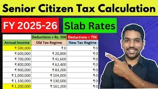 Senior Citizens Income Tax Slab Rates and Tax Calculation 2025-26 [Examples]
