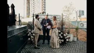 Victoria and Daniel's Brisbane elopement marriage ceremony with Josh Withers