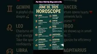 ✨ June 20, 2025 Horoscope &ndash; Love & Career Insights for All Zodiac Signs 🌙