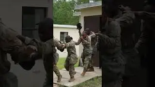 Military Gas Mask Training in the CS Gas Chamber