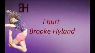 Brooke Hyland - I hurt letra (lyrics)