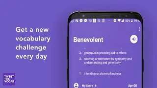 Tweet The Vocab - the competitive daily vocabulary app: App promo video 2020