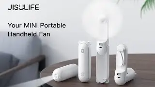 JISULIFE F8 3-in-1 Mini Foldable Fan with Flashlight & Power Bank 2000mAh