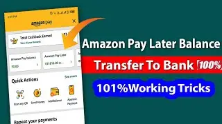 Amazo Pay Later Balance To Bank Transfer How To Transfer Amazon Pay Later Balance To Bank 100℅
