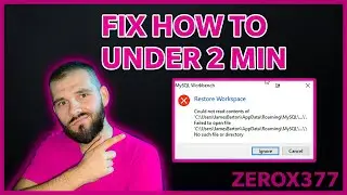 How to fix the error Unable to restore Workspace on Workbench MySQL