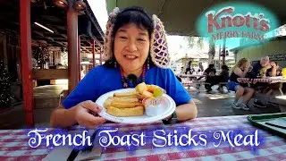 French Toast Sticks Meal at Grizzly Creek Lodge #KnottsBerryFarm #2021KnottsMerryFarm
