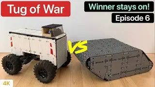 TUG OF WAR! Obstacon vs The Grazer! Huge Tank! Lego Technic MOC Winner stays on Series Episode 6! 4K