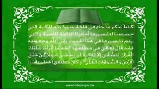 تفسير المكي الناصري: الربع الأخير من الحزب الثاني والثلاثون من سورة طه.