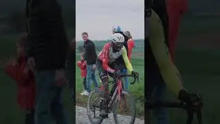 Biniam Girmay attacks the cobbles 🦁 #cycling #biniamgirmay