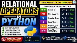Relational Operators in Python | Comparison Operators Explained with Examples