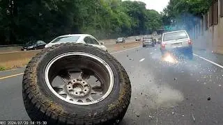 Wheel pops off, smashes into oncoming traffic [VA] I-66