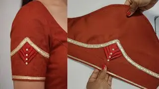 ✅ Latest Blouse Sleeve Design | Simple & Elegant Blouse Sleeve Cutting Stitching Tutorial ✂️🧵